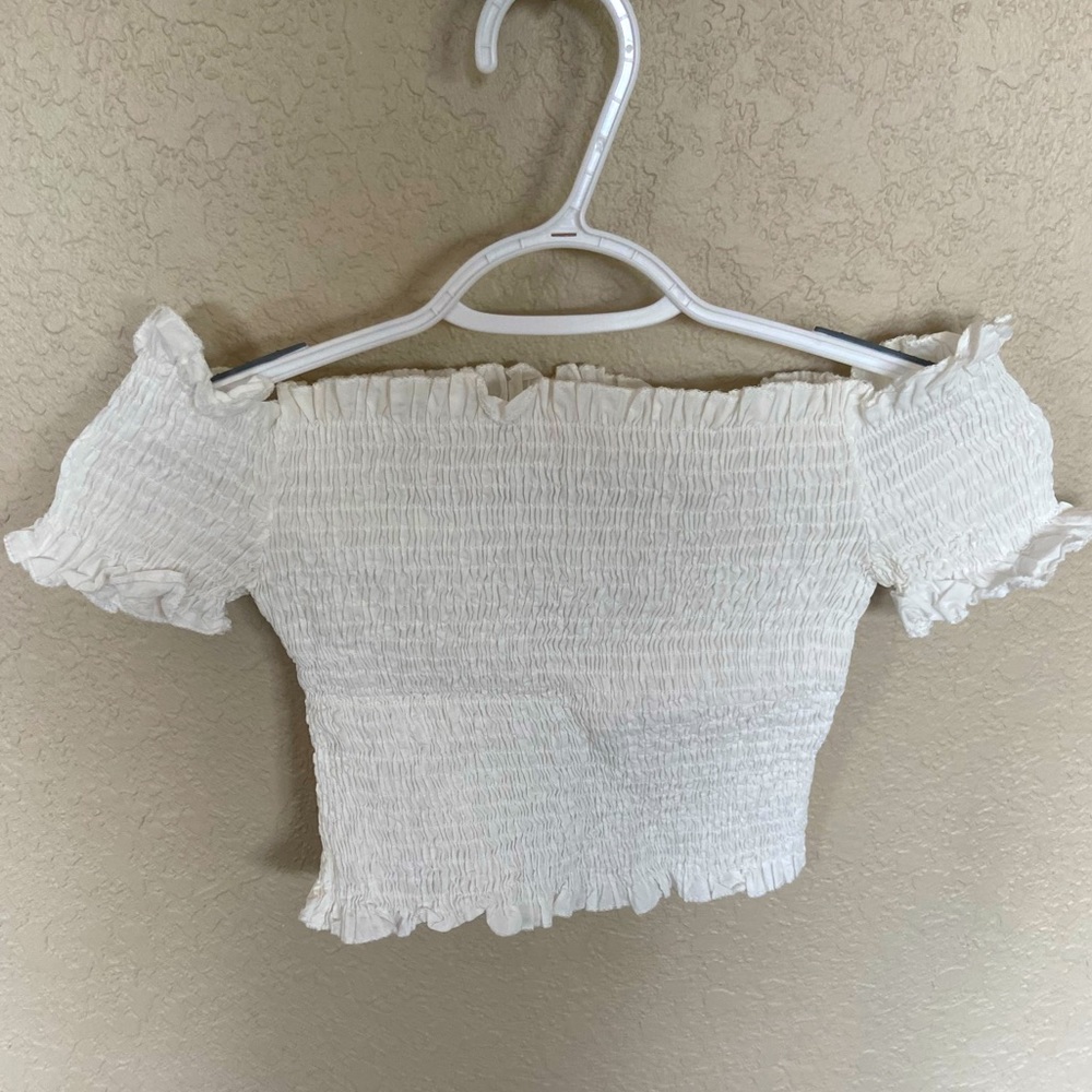 White Stretchy Crop Top
